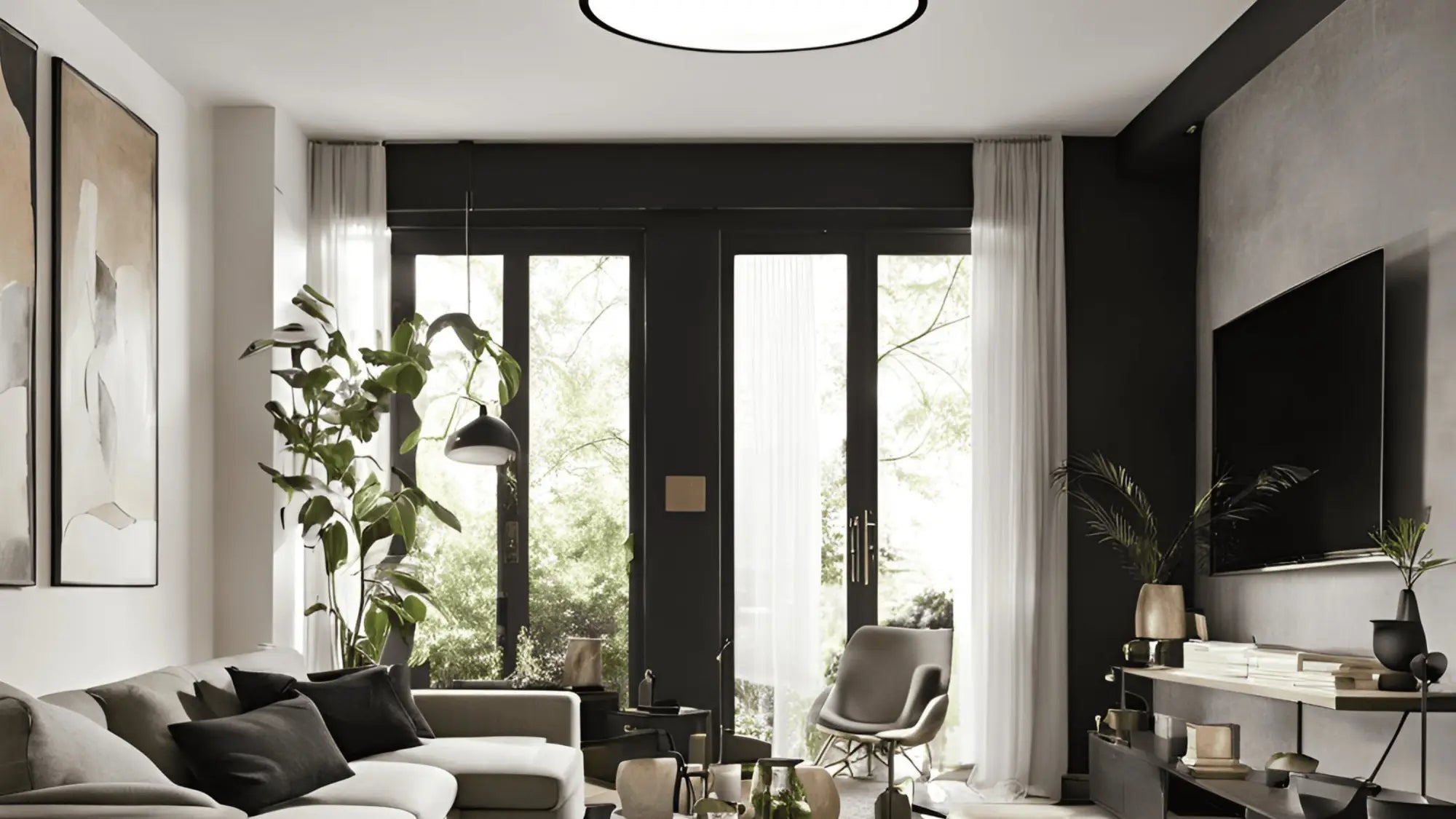 Plafonnier Noir