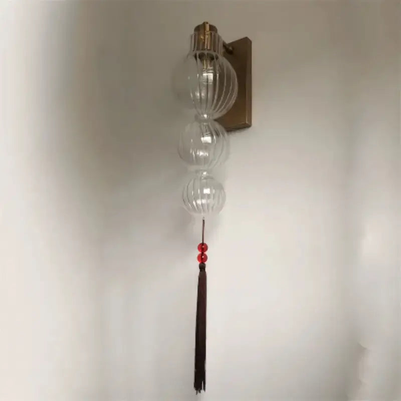 Applique Murale Design Moderne En Verre Transparent et bleu