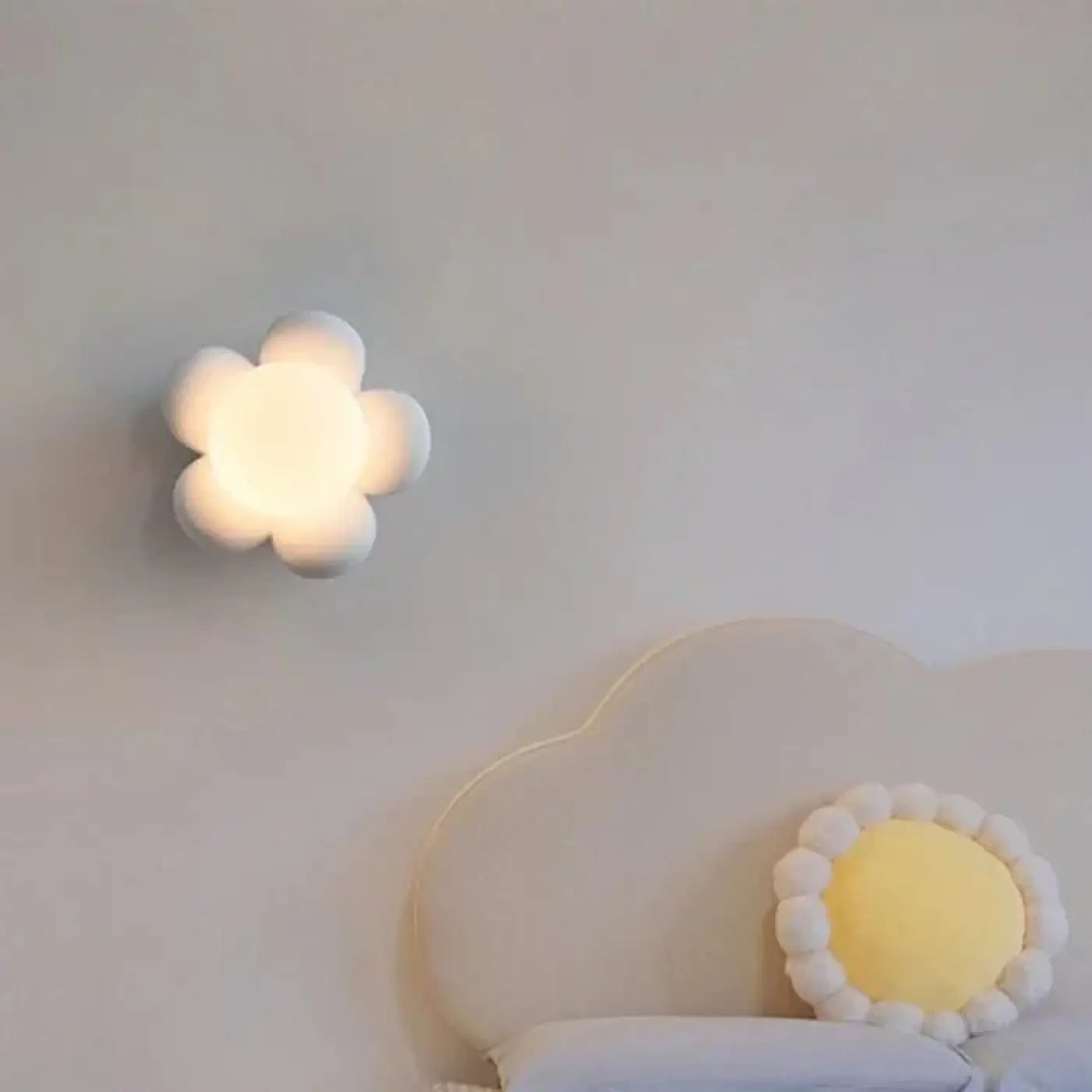 Veilleuse LED Murale En Forme De Fleur – Capteur De Lumière – Lumière Lilas/rose – Prise à Induction – Paire
