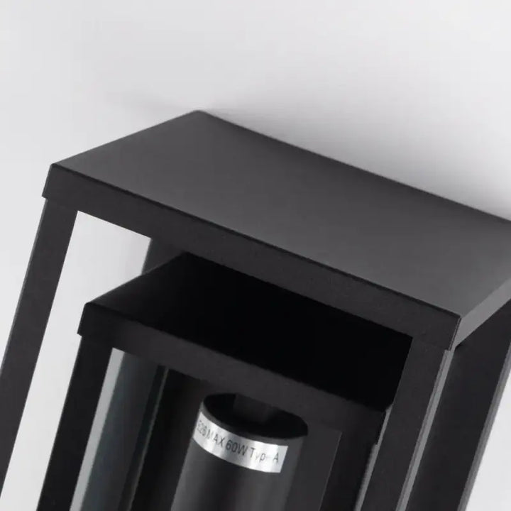 Applique Murale Extérieure Design Métal Noir Style Moderne