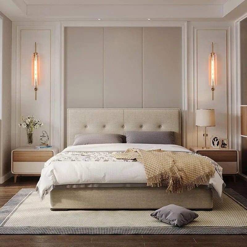 Eosnow Applique Murale Dorée Avec 2 Abat-jour En Verre, Lampe LED Pour Salle De Bain, Vanité