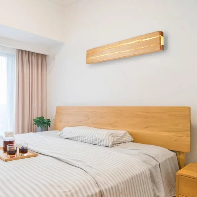 Applique Murale Originale Bois Rectangulaire Beige