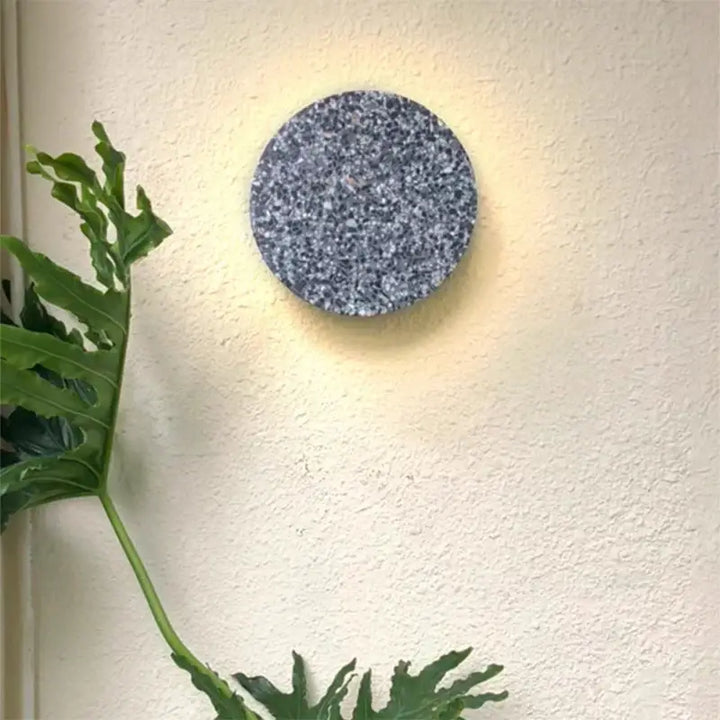 Applique murale ronde terrazzo coloré avec éclairage led moderne