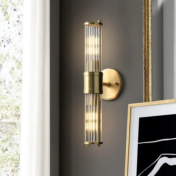 Applique Murale Verre Murano Vintage Dorée Simple ou Double