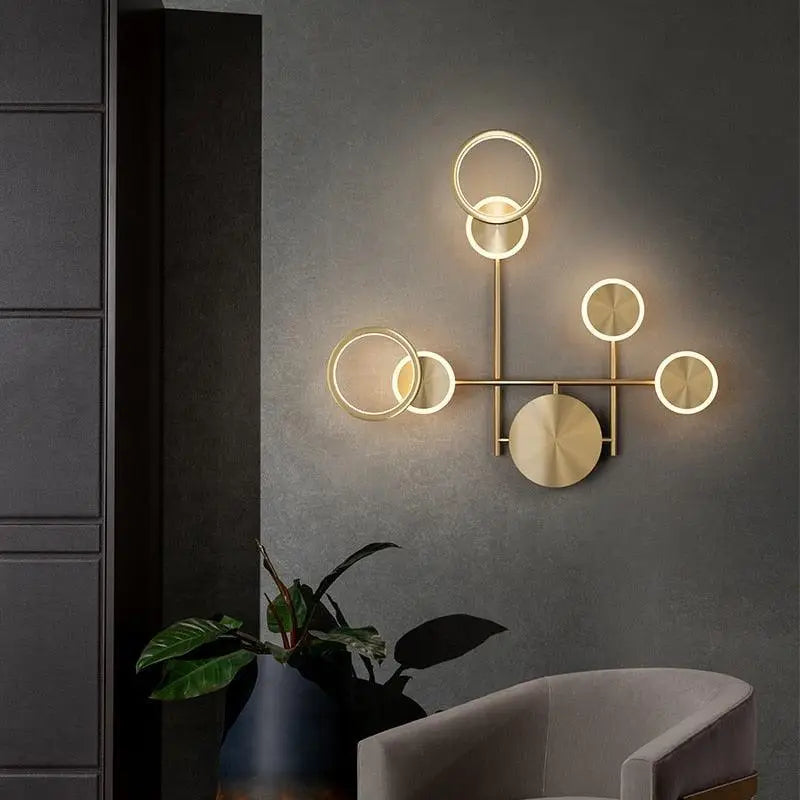 Grande Applique Murale Design Circles En Aluminium