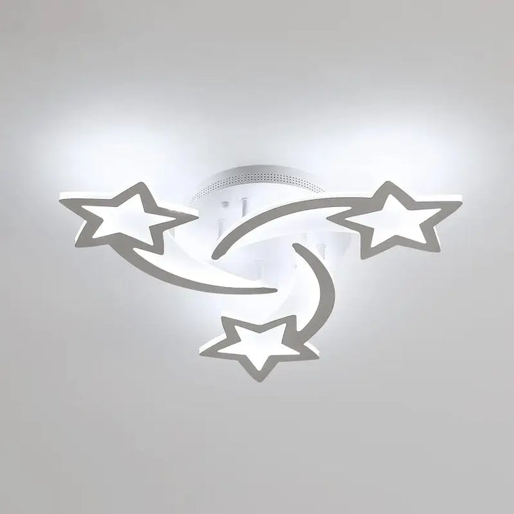 Plafonnier LED en forme d’étoiles entrelacées pour chambre d’enfant