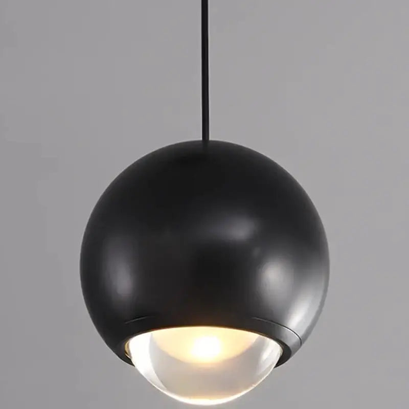 Suspension Cascade Moderne Boules Noires Pour Escalier