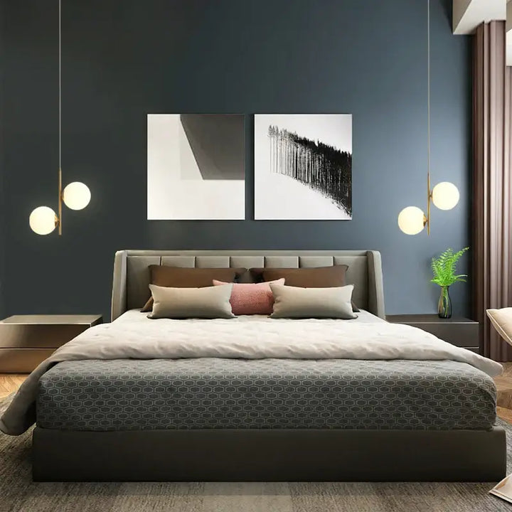 Nordic Glass Ball Pendant Lights Voltage 110V 220V Home Decor Dining Room Bedroom Bedside Table Corner Hanging Lamps