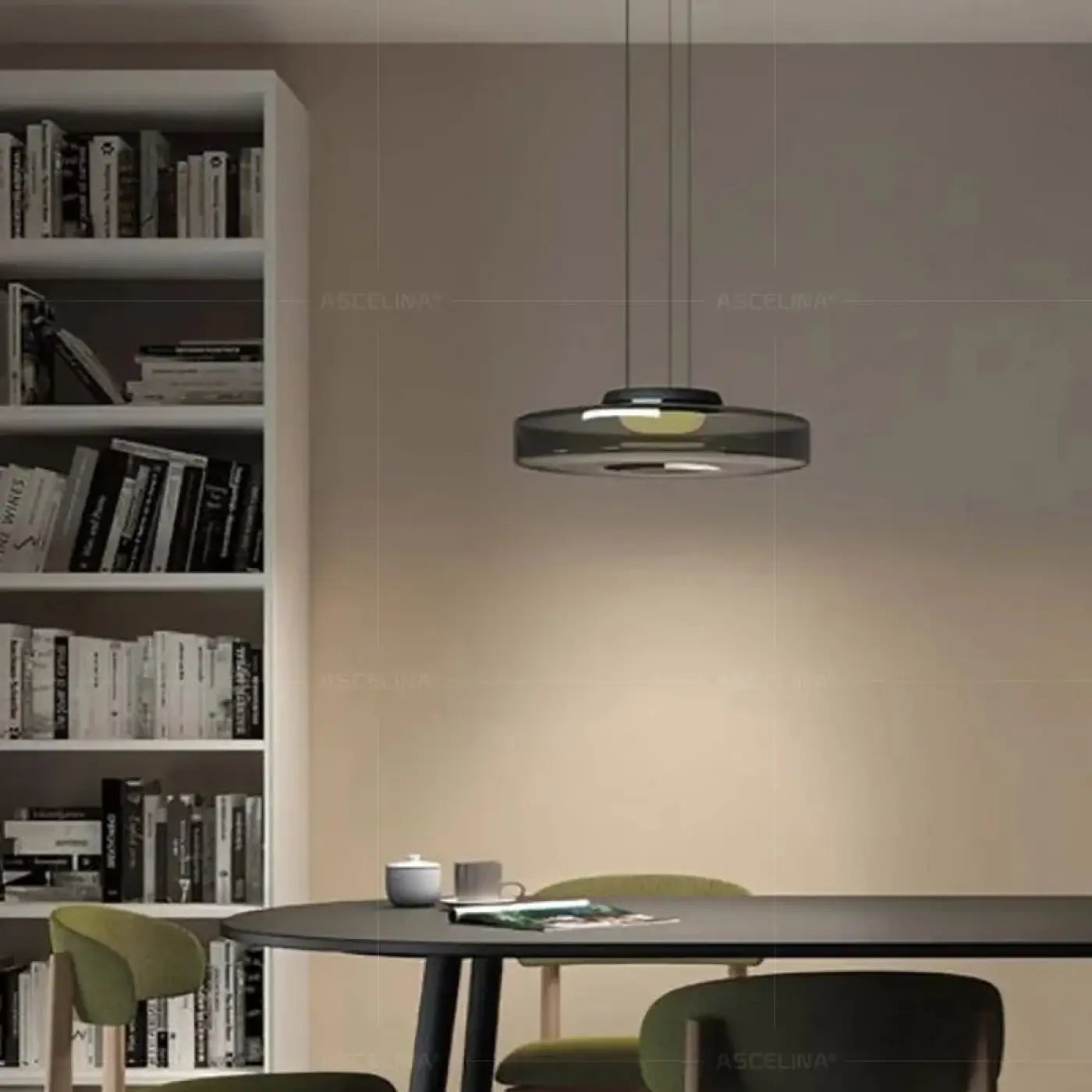 Suspension Luminaire Design Moderne Métal et Verre Clair – Lustria