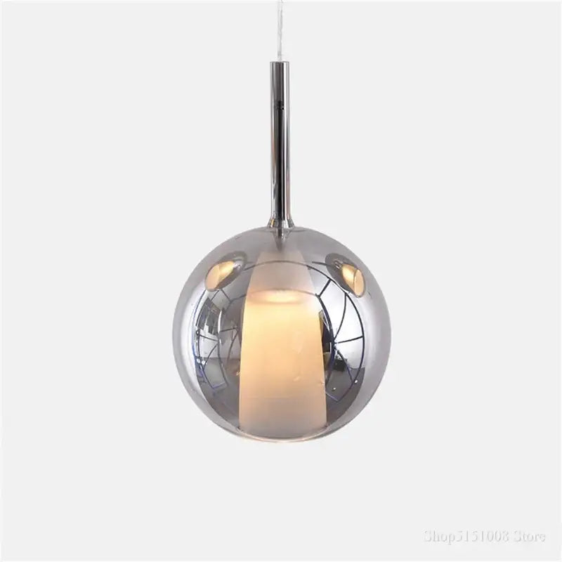 Suspension Luminaire En Boule De Verre Teinté