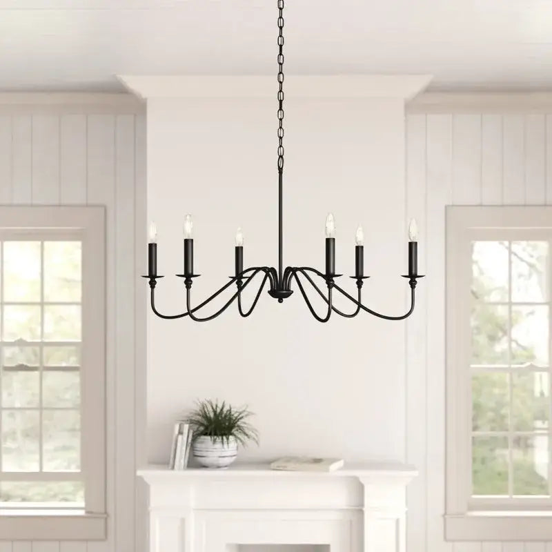 Suspension luminaire inspiré des lustres vintage avec des bougies