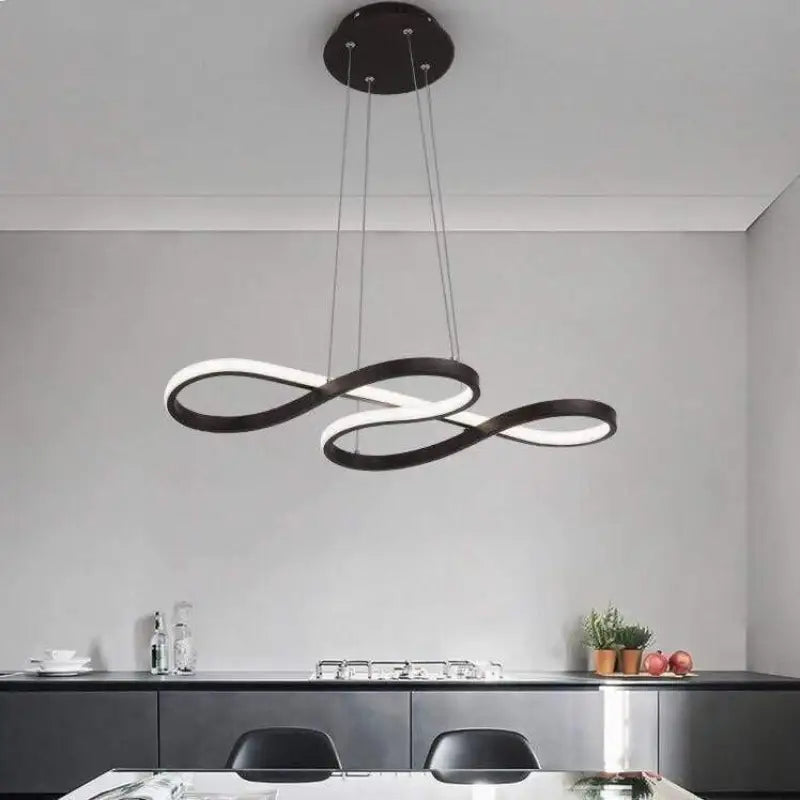 Suspension Luminaire LED En Acrylique Doré Élégant