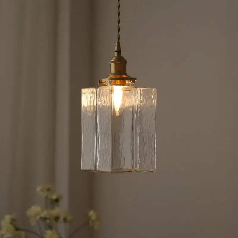 Suspension Vintage En Verre Et Laiton Pour Ambiance Douce