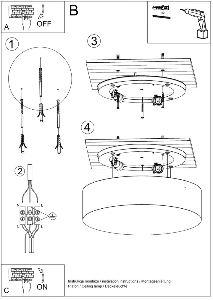 Luminaire Plafonnier | ARENA (Gris)