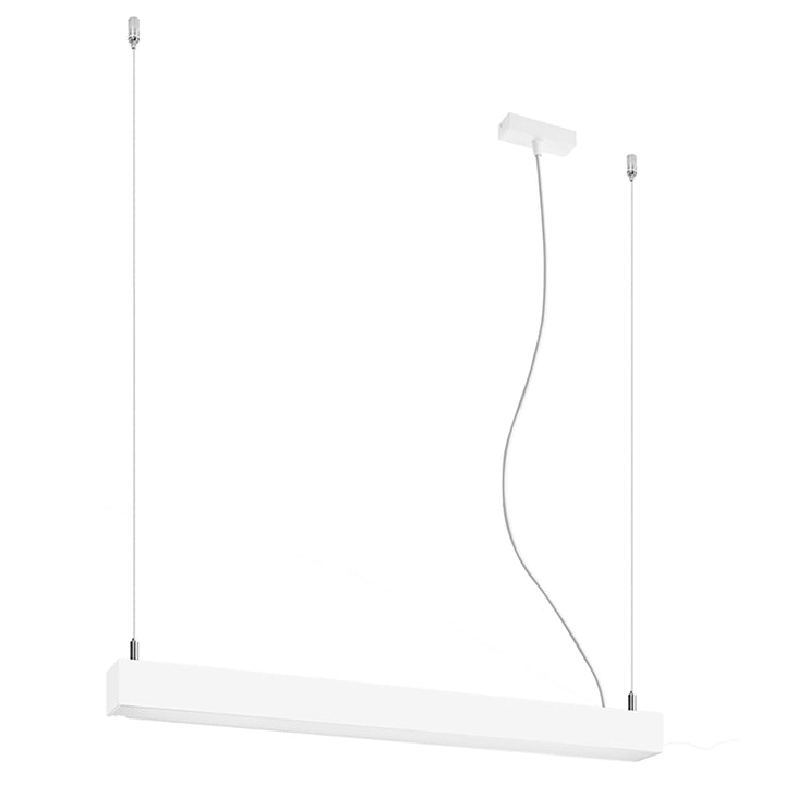 Suspension linéaire PINNE blanc vue d'ensemble