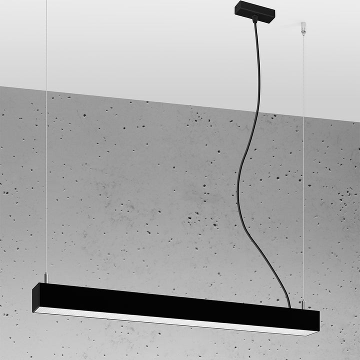 Suspension linéaire PINNE noir éteinte, suspendue