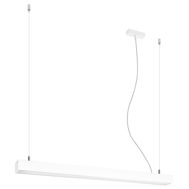 Suspension linéaire PINNE blanc vue d'ensemble