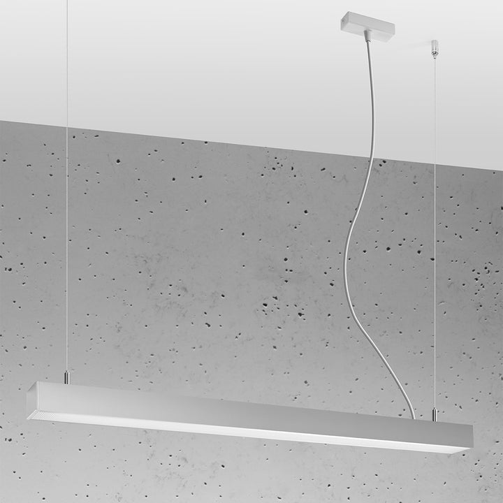 Suspension linéaire PINNE gris éteinte, suspendue