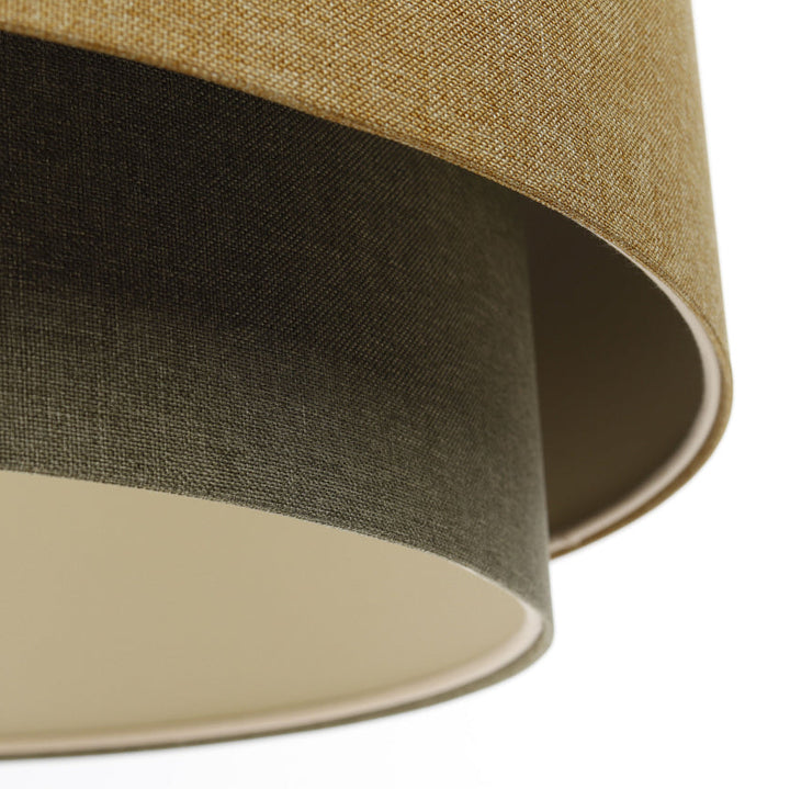 Suspension Luminaire| DUO BOHO ELEGANT (Jaune Moutarde/Olive/Ecru)
