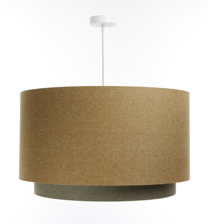 Suspension Luminaire | RATTAN Diffuser (Jaune Moutarde/Gris Vert/Ecru)