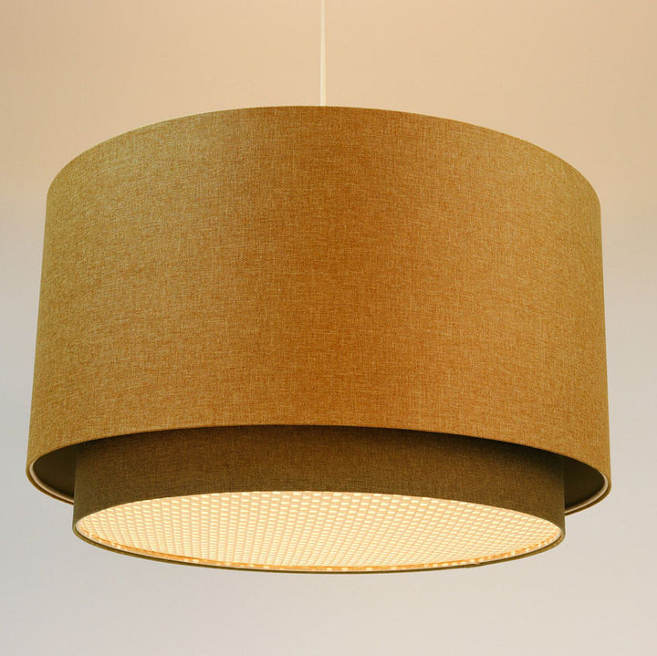 Suspension Luminaire | RATTAN Diffuser (Jaune Moutarde/Gris Vert/Ecru)