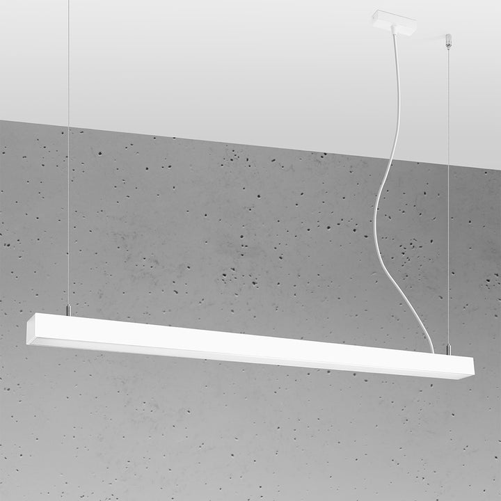 Suspension linéaire PINNE blanc éteinte, suspendue