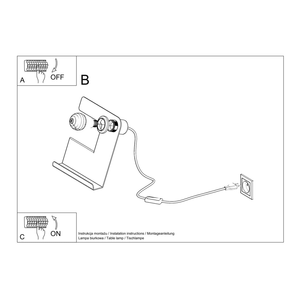 Schéma d'installation du luminaire