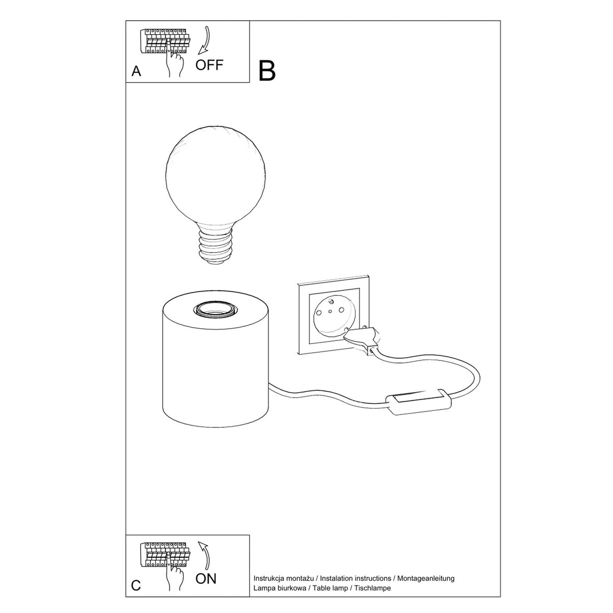 Schéma d'installation du luminaire