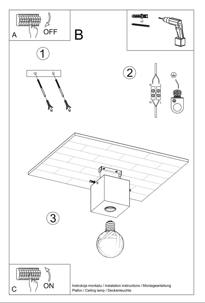 Luminaire Plafonnier | ARIZ (Béton)