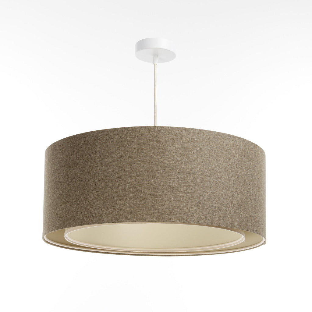 Suspension Luminaire | DUO BOHO ELEGANT (Marron Sable/Écru)