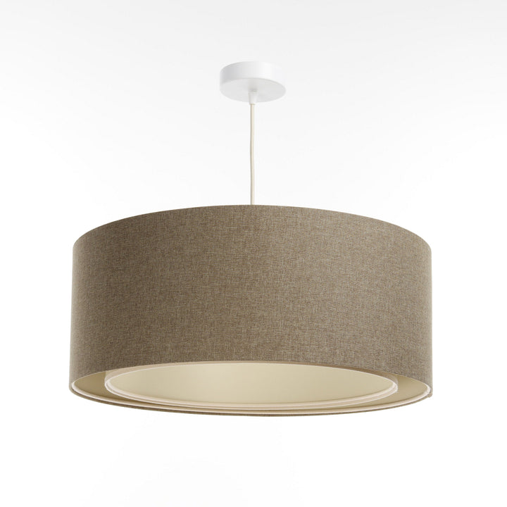 Suspension Luminaire | DUO BOHO ELEGANT (Marron Sable/Écru)