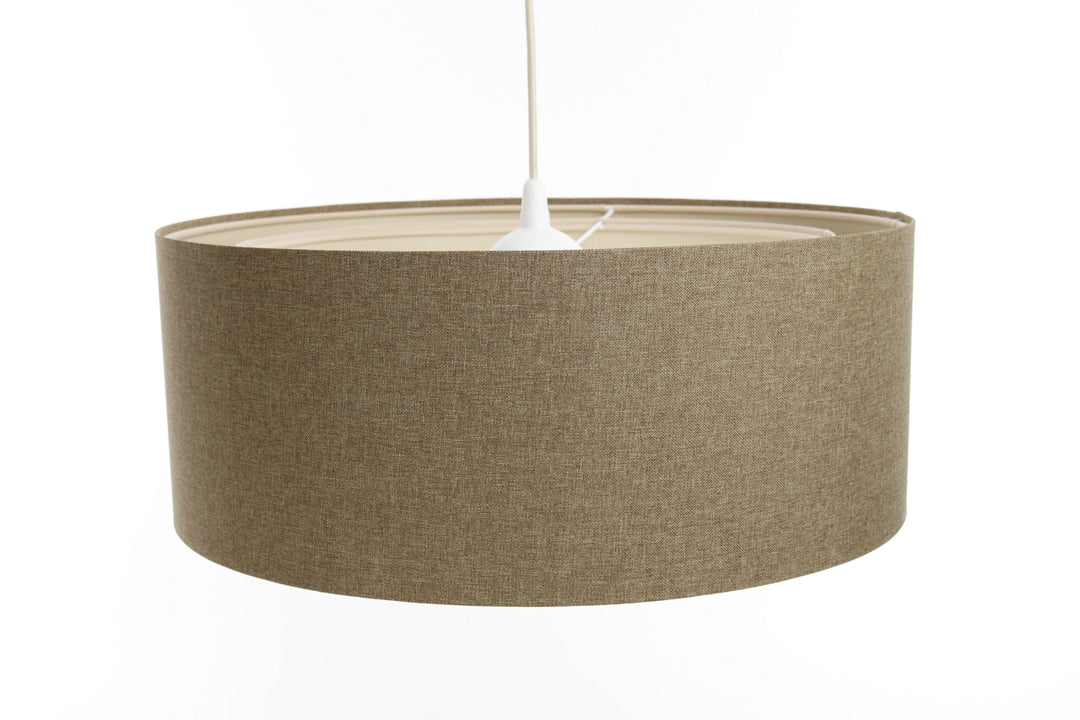 Suspension Luminaire | DUO BOHO ELEGANT (Marron Sable/Écru)