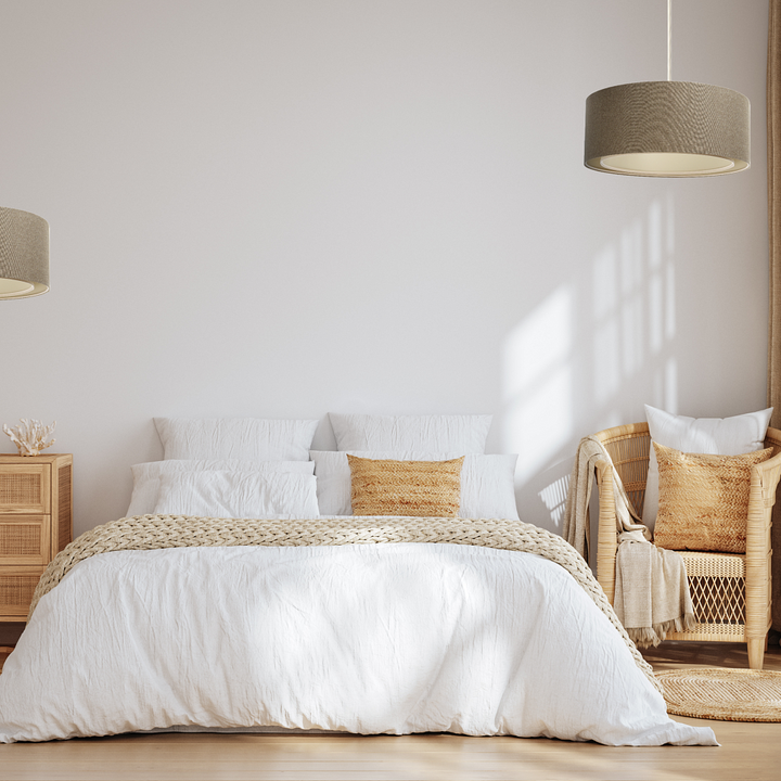 Suspension Luminaire | DUO BOHO ELEGANT (Marron Sable/Écru)