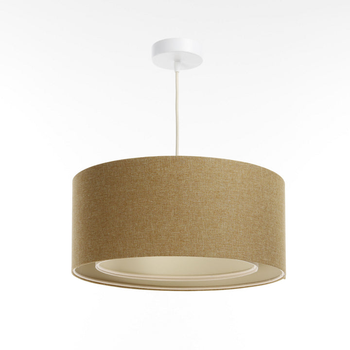 Suspension Luminaire | BOHO ELEGANT (Jaune Moutarde/Écru)