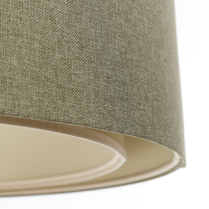 Suspension Luminaire | DUO BOHO ELEGANT  (Vert Gris/Écru)