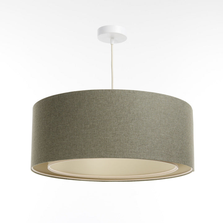 Suspension Luminaire | DUO BOHO ELEGANT  (Vert Gris/Écru)