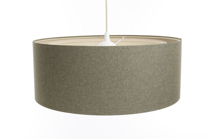 Suspension Luminaire | DUO BOHO ELEGANT  (Vert Gris/Écru)