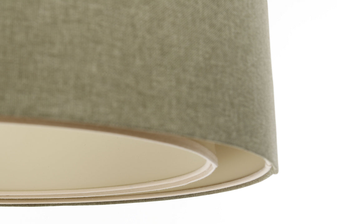 Suspension Luminaire | DUO BOHO ELEGANT  (Vert Gris/Écru)