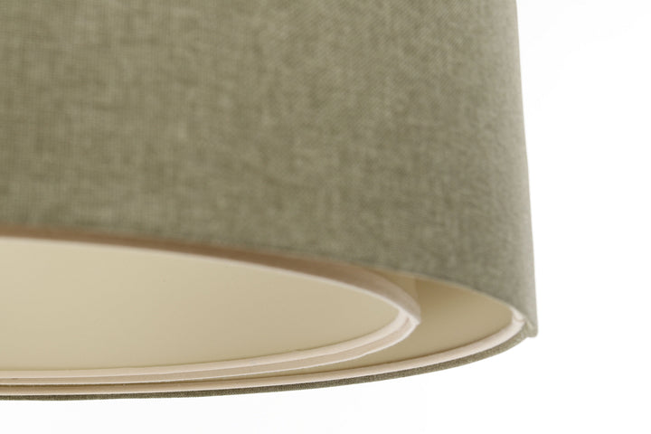 Suspension Luminaire | DUO BOHO ELEGANT  (Vert Gris/Écru)