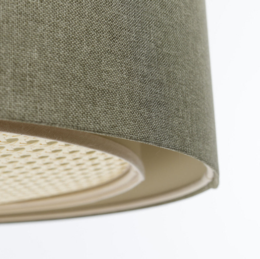 Suspension Luminaire | DUO BOHO ELEGANT (Gris Vert/Écru/Crème)