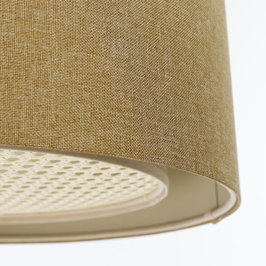 Suspension Luminaire | DUO BOHO ELEGANT (Jaune Moutarde/Écru/Crème)