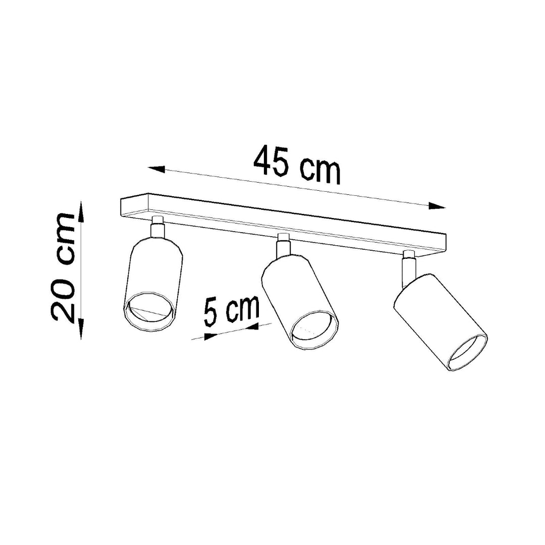 Luminaire Plafonnier | BERG 3 (Bois Naturel)