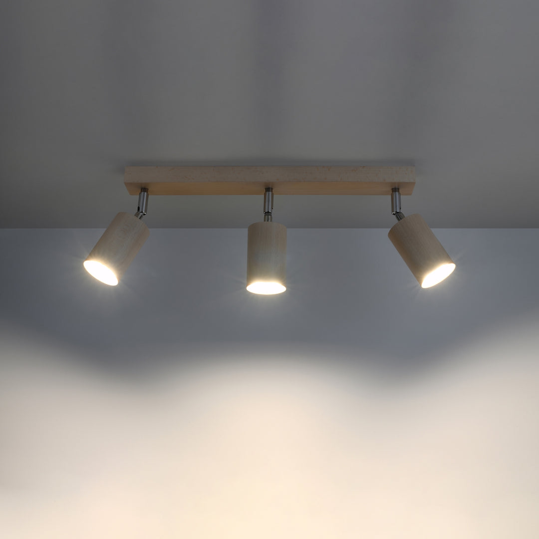 Luminaire Plafonnier | BERG 3 (Bois Naturel)
