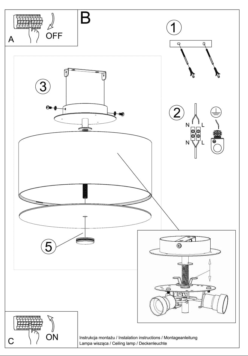 Luminaire Plafonnier | SKALA 30 (Blanc)