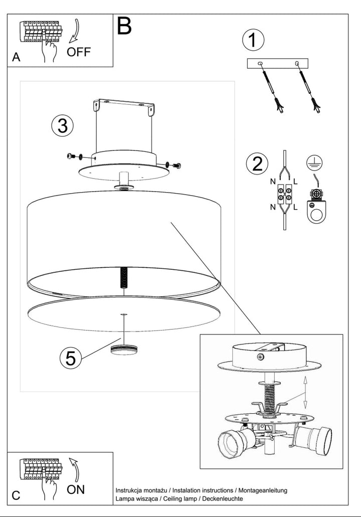 Luminaire Plafonnier | SKALA 30 (Blanc)