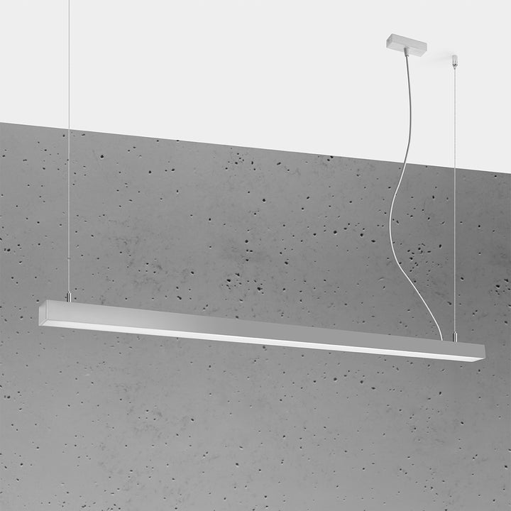 Suspension linéaire PINNE gris éteinte, suspendue