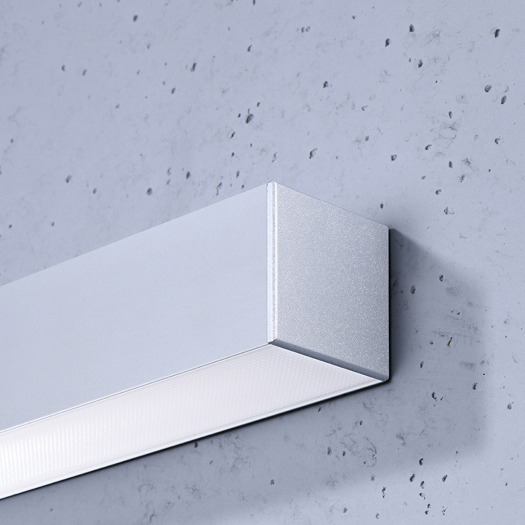 Applique murale linéaire PINNE gris éteinte, détail du profilé