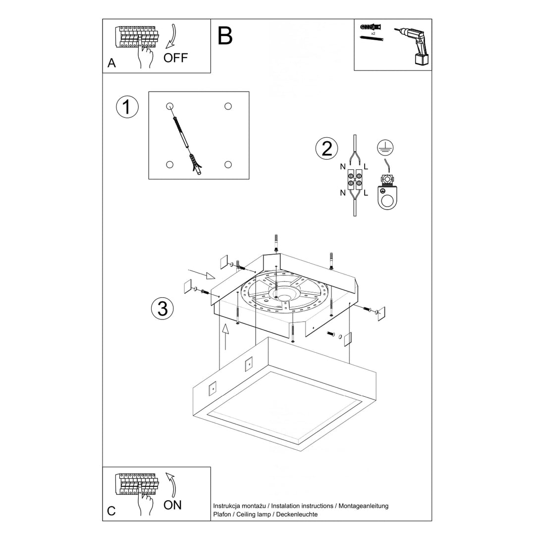 Luminaire Plafonnier| RIZA (Béton)