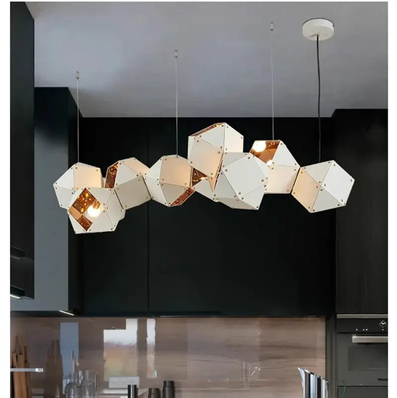 Suspension luminaire géométrique moderne ajustable chic