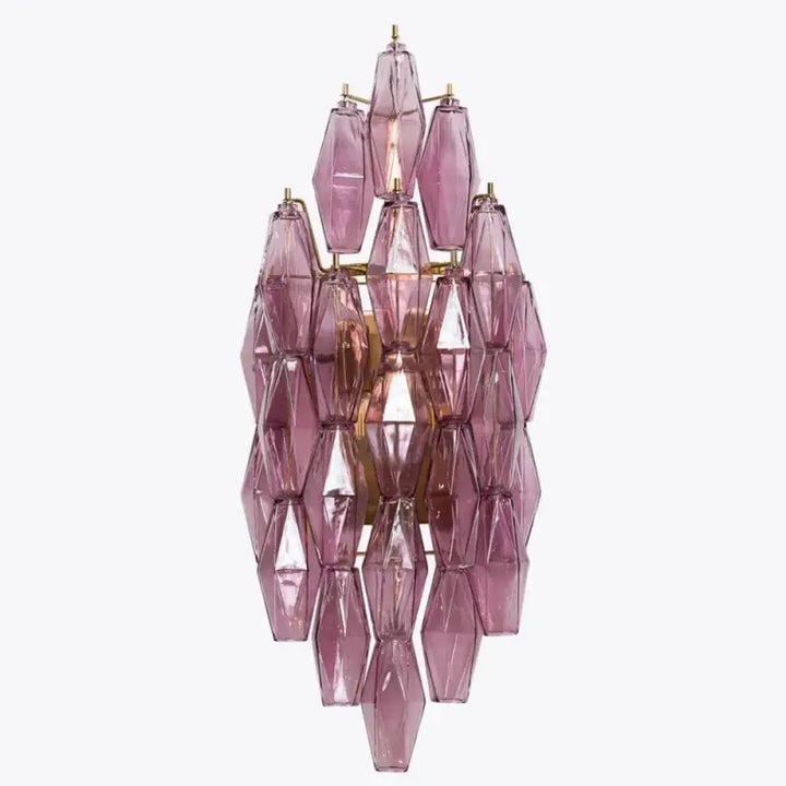 Applique murale contemporaine en verre design géométrique